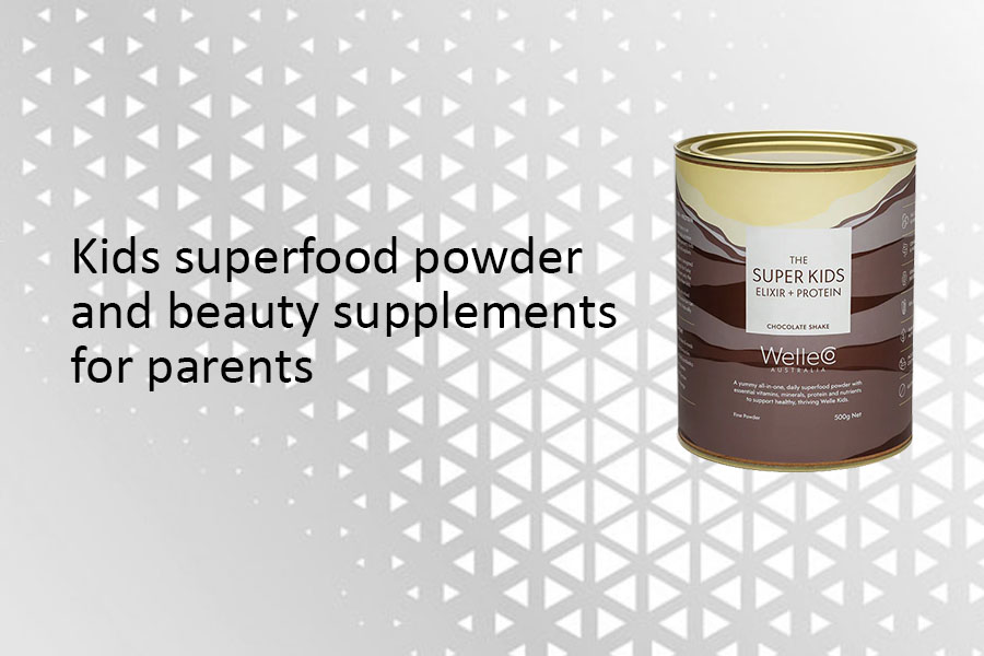 Kids superfood powder and beauty supplements for parents